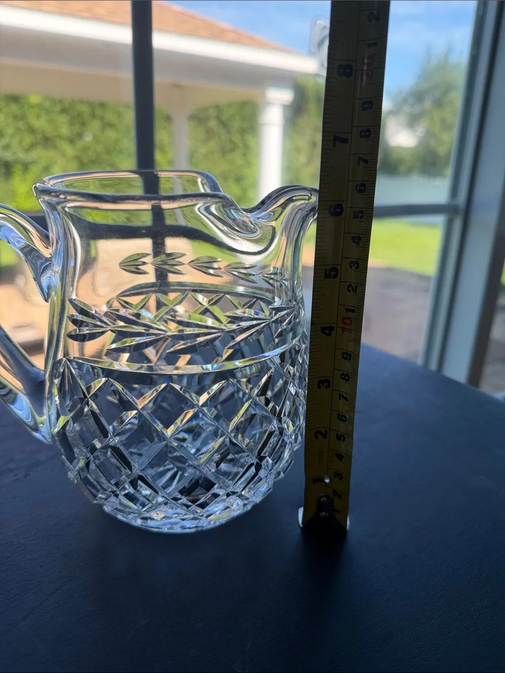 Waterford Crystal Clear Cut Glass Creamer Pitcher